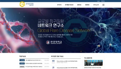 글로벌희귀질환 네트워크 연구소 웹사이트